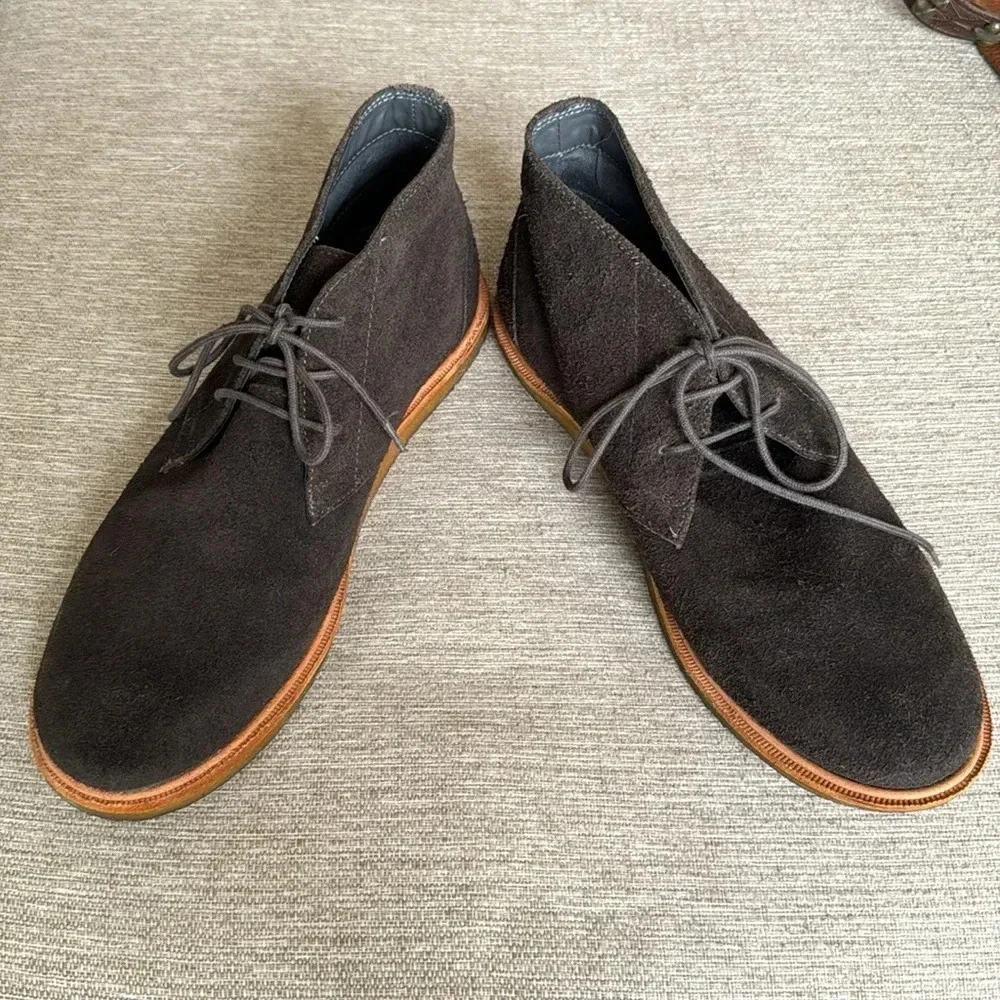 Frank Wright chocolate suede brown chuka boot sz 11 brand new